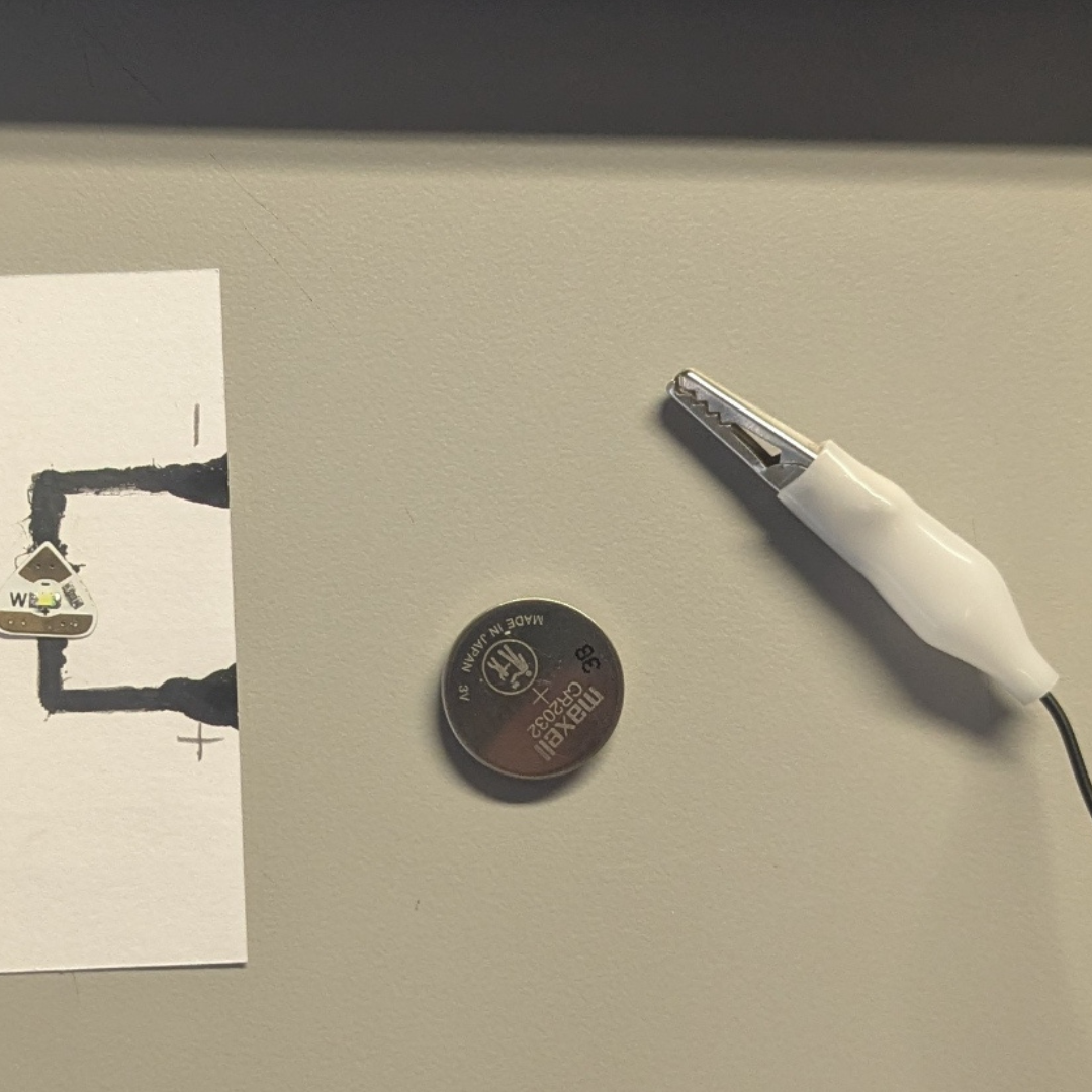 I removed the alligator clips and looked at the circuits, thinking about how I can make this more conductive.